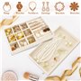 6 Plateaux Bijoux Velours, Plateau Bijoux pour Tiroir Peut Stocker/Afficher des Bijoux, Rangements Bijoux Tiroir a 6 Styles Diff