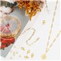 Chaîne de Trombone Doré pour le Bricolage 3.6m / 14 x 4mm Chaîne de Trombones avec Pincettes, Chaîne de Bijoux en Acier Inoxydab
