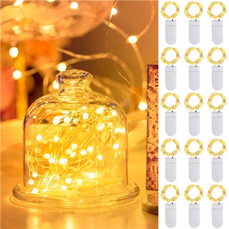AOUVT Lot de 15 Guirlande Lumineuse à Piles