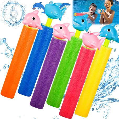 ZLPBAO Pistolet à Eau en Mousse Requin Dauphin 6 Pièces