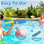 ZLPBAO Pistolet à Eau en Mousse Requin Dauphin 6 Pièces, 21cm Pistolet à Eau Enfant en Mosse Pistolet à Eau en Plein Air Jouets 