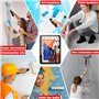 FAMKEEP Lot de 12 Pinceaux Peinture et Rouleaux Peinture Murs et Plafonds,Comprend un Bac à Peinture,Grattoir Multifonction, Agi