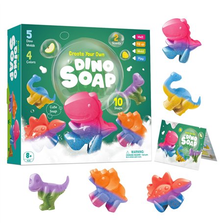 Dr. Daz-Kit dinausaures jouet fabrication savonenfants – fidget savon dino toys，3D jouets de bain，activite manuelle enfant