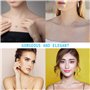 Collier Invisible Fil Nylon 6Pcs Collier Invisible Ras de Cou Transparent avec RondeTrèfle à Quatre Feuilles Perles Blanches Six