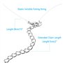 Collier Invisible Fil Nylon 6Pcs Collier Invisible Ras de Cou Transparent avec RondeTrèfle à Quatre Feuilles Perles Blanches Six