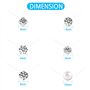 Collier Invisible Fil Nylon 6Pcs Collier Invisible Ras de Cou Transparent avec RondeTrèfle à Quatre Feuilles Perles Blanches Six