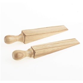 Lot de 2 butées de porte en bois motif victorien – 140 mm – Bloqueur de cale de porte ouvert pour plus de sécurité naturelle