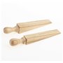 Lot de 2 butées de porte en bois motif victorien – 140 mm – Bloqueur de cale de porte ouvert pour plus de sécurité naturelle