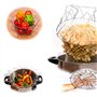 Panier à Frire pour Casserole Acier Inoxydable Pliable en Multi-Fonctions Friteuse Ronde Passoire pour Frites Pommes de Terre Fr