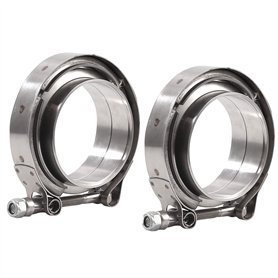 Bohaner Kit de colliers de serrage en V pour pot d'échappement de voiture - 2 colliers de serrage en V en acier inoxydable - 76