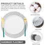 Lot de 4 Dessous de Plat en Fil de Coton, Ddessous de Verre Tressés 18 * 18cm Dessous de Verre Ronds Tissés, Dessous De Plat Tre