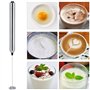 Mini-mousseur à lait électrique en acier inoxydable robuste - pour créer de la mousse dans le café cappuccino ou pour dissoudre 