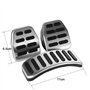 3pcs Pédales Repose-Pieds Manuelle en Acier Inoxydable pour