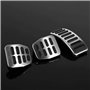 Qiilu Pedale Voiture Sport, 3pcs Pédales Repose-Pieds Manuelle en Acier Inoxydable pour