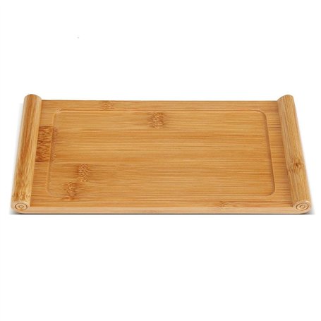 Fdit Plateau à thé en Bambou Plateau de Service Thé Chinois Portable Voyage Théière Dessous de Plat Plateau de Service Dessert d