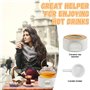 LPAMABA Chauffe-Théière Réchaud pour Théière en Céramique Blanc, Garder Le Thé Et Le Café Au Chaud