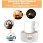 LPAMABA Chauffe-Théière Réchaud pour Théière en Céramique Blanc, Garder Le Thé Et Le Café Au Chaud