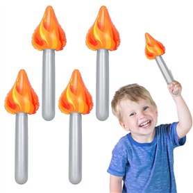 LOPOTIN 4pcs Flammes Olympiques Torche Gonflable pour Enfant Adulte Jouet des Jeux Olympiques Kit Décoration Gonfle pour Compéti