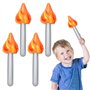 LOPOTIN 4pcs Flammes Olympiques Torche Gonflable pour Enfant Adulte Jouet des Jeux Olympiques Kit Décoration Gonfle pour Compéti