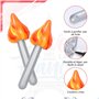 LOPOTIN 4pcs Flammes Olympiques Torche Gonflable pour Enfant Adulte Jouet des Jeux Olympiques Kit Décoration Gonfle pour Compéti