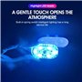 4Pcs RGB Éclairage Intérieur de Voiture, Lampe Tactile 7 Couleurs LED, Plafonnier Rechargeable USB