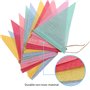 Leeyunbee Lot de 4 guirlandes de fanions d'extérieur - 16 m - 48 drapeaux - Résistant aux intempéries - Guirlande arc-en-ciel - 