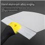 ZYEKIU Couteau a Enduire, Spatule Enduit Acier Inoxydable, Grattoir Arc, Couteau Enduit avec Poignée en Silicone, pour Cloison S