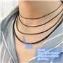 Guyode 4 Pièces Cordon Collier Cuir pour Pendentif, Noir Collier Homme Femme avec Fermoir Acier Inoxydable, Ciré Chaine Homme en