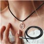 Guyode 4 Pièces Cordon Collier Cuir pour Pendentif, Noir Collier Homme Femme avec Fermoir Acier Inoxydable, Ciré Chaine Homme en