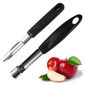 ZYEKIU Ensemble 2 Pièces Eplucheur/Vide Pomme Econome Legumes Eplucheur de Pomme Acier Inoxydable Durable Vegetable Peeler pour