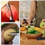 ZYEKIU Ensemble 2 Pièces Eplucheur/Vide Pomme Econome Legumes Eplucheur de Pomme Acier Inoxydable Durable Vegetable Peeler pour 
