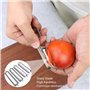 ZYEKIU 6 Pièces Lame de Rechange d'Eplucheur Eplucheur de Pomme Plate Lames Dentelées Econome Legumes Eplucheur Universel Multif