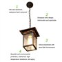 Mengjay Rétro Plafonnier d'extérieur industriel verre,Extérieur Plafond Étanche Lumières,Luminaires extérieur E27 Suspension Ext