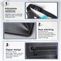 PEALOVCOM Sac à Ciseaux Coiffure en Cuir Pochette Ceinture pour Ciseaux Coiffure Sac de Rangement Coiffeur Etui Ciseaux Coiffure