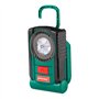 HYCHIKA Lampe de Chantier Portable, 18V Lampe de Chantier Rechargeable (4 LED, 32 Heures d'éclairage, Tête Réglable, Poignée Sou