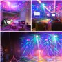 Lampe de Scène, Fwiull Lumière Disco à 7 Yeux avec Télécommande et Stroboscope, Boule Disco Grand Angle Contrôle de la Musique, 