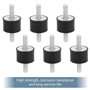 Boisbresil 6PCS Silent Bloc Caoutchouc, Silent Bloc M8 Amortisseur M8 Supports d'amortisseur en caoutchouc Supports en caoutchou