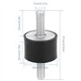 Boisbresil 6PCS Silent Bloc Caoutchouc, Silent Bloc M8 Amortisseur M8 Supports d'amortisseur en caoutchouc Supports en caoutchou