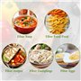 Ticeed 8PCS Passoire à Fondue, Ecumoire Inox avec Poignée Longue, Passoire Fondue Chinoise pour Soupe Fondue chinoise Thé au Lai