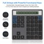Pavé numérique Bluetooth et 2,4 G Pavé Numerique sans fil– Pavés Numériques 34 Touches avec Calculatrice d'affichage –pavé numér