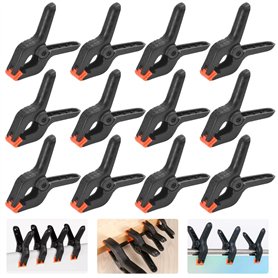 SLTAXAR 12 PCS Pince à Ressort Plastique 4 Pouces Pince Bricolage Serrage Pince Toile Fond Photo Pince Serrage Plastique Pince B