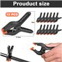 SLTAXAR 12 PCS Pince à Ressort Plastique 4 Pouces Pince Bricolage Serrage Pince Toile Fond Photo Pince Serrage Plastique Pince B