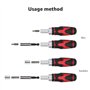 Amazon Basics Coffret tournevis à cliquet magnétique 41 unité, lot de 1, Noir/rouge