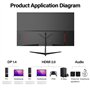 Gawfolk 27'' Ecran PC Gaming Incurvé 1800R, Moniteur PC Dalle VA, Résolution QHD (2560X1440), 144HZ/165HZ, 1MS, Lunette Ultra-Mi