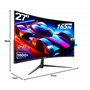 Gawfolk 27'' Ecran PC Gaming Incurvé 1800R, Moniteur PC Dalle VA, Résolution QHD (2560X1440), 144HZ/165HZ, 1MS, Lunette Ultra-Mi
