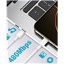 iPhone 15 16 Câble USB C vers USB C 1M/Lot de 2, Cable Chargeur iPhone 15 16 Câble USB C Charge Rapide PD 60W Cable Type C Cordo