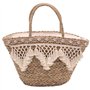Julesmar Ibiza Sac panier tressé avec pompons et coquillages