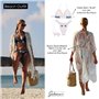 Julesmar Ibiza Sac panier tressé avec pompons et coquillages, sac de paille XXL, sac de plage, grand, avec fermeture éclair, boh