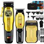 Tondeuse à cheveux professionnelle pour homme - Tondeuse électrique et rasoir - Tondeuse à barbe sans fil 3 en 1 avec lame en T