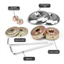 Pieces Detachees Debroussailleuse, 10 Pièces Pièces et Accessoires Tondeuses à Gazon, avec Plaque de Poussée et Couvercle de Pro